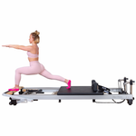 Pilates reformer models with various configurations