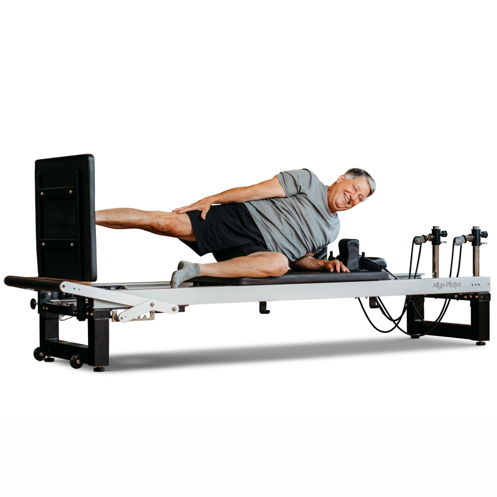 Pilates reformer models with various configurations