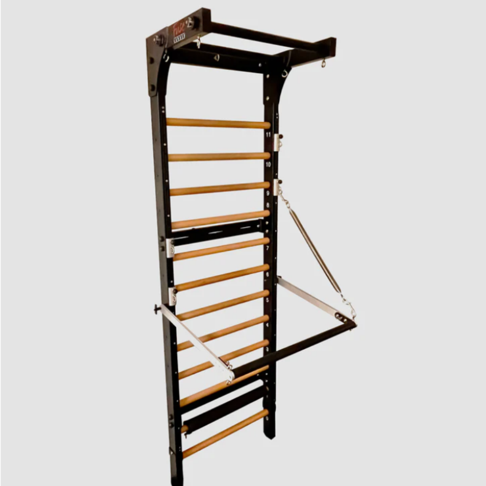 Wooden FUSE Ladder setup for Pilates training