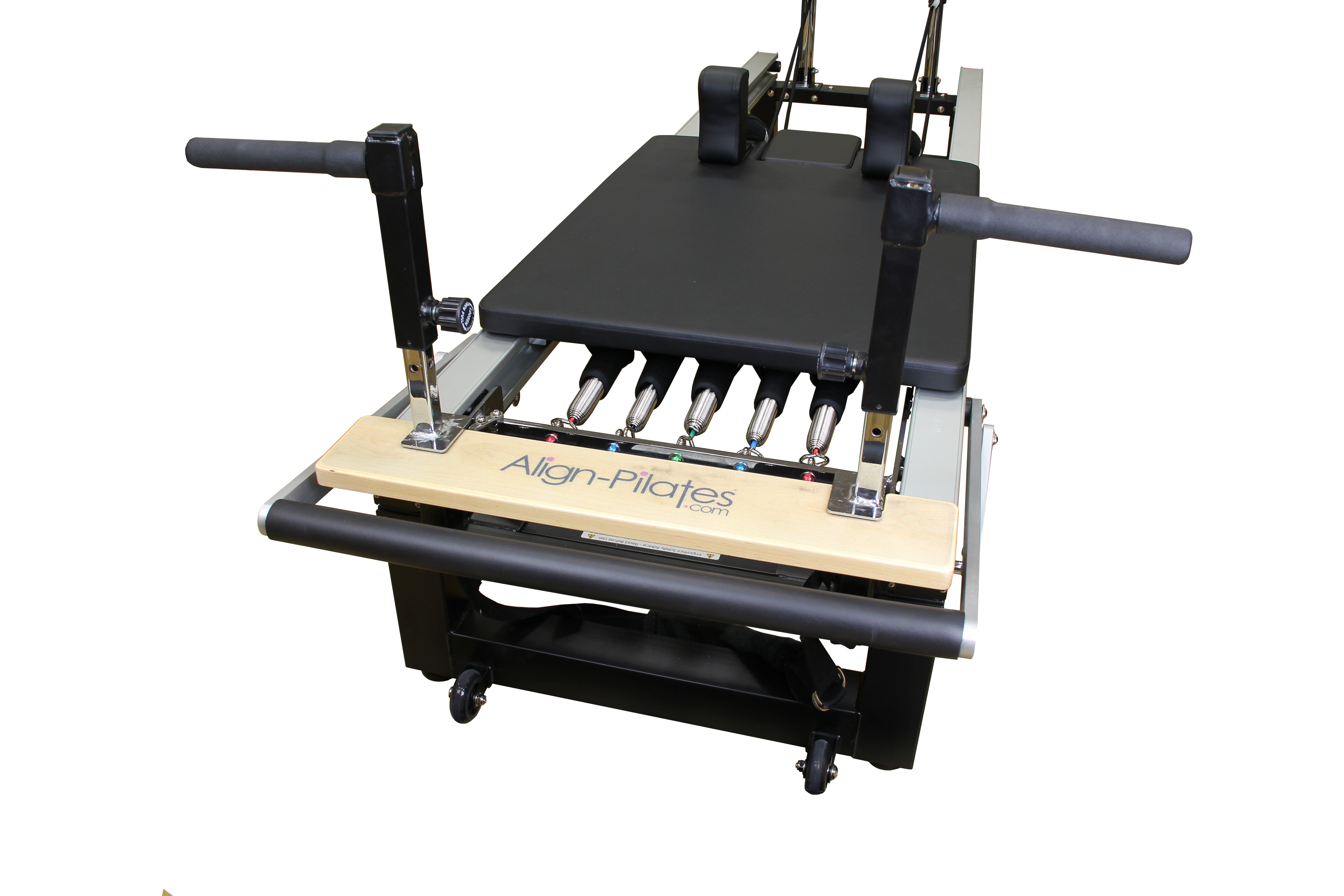 Plank bar accessory for Pilates reformers