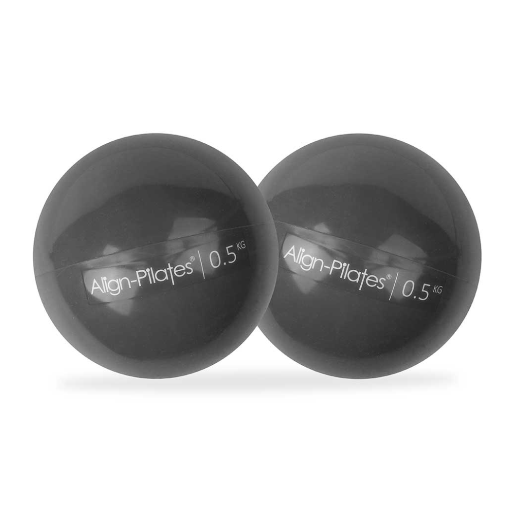 Set of Pilates toning balls in various weights
