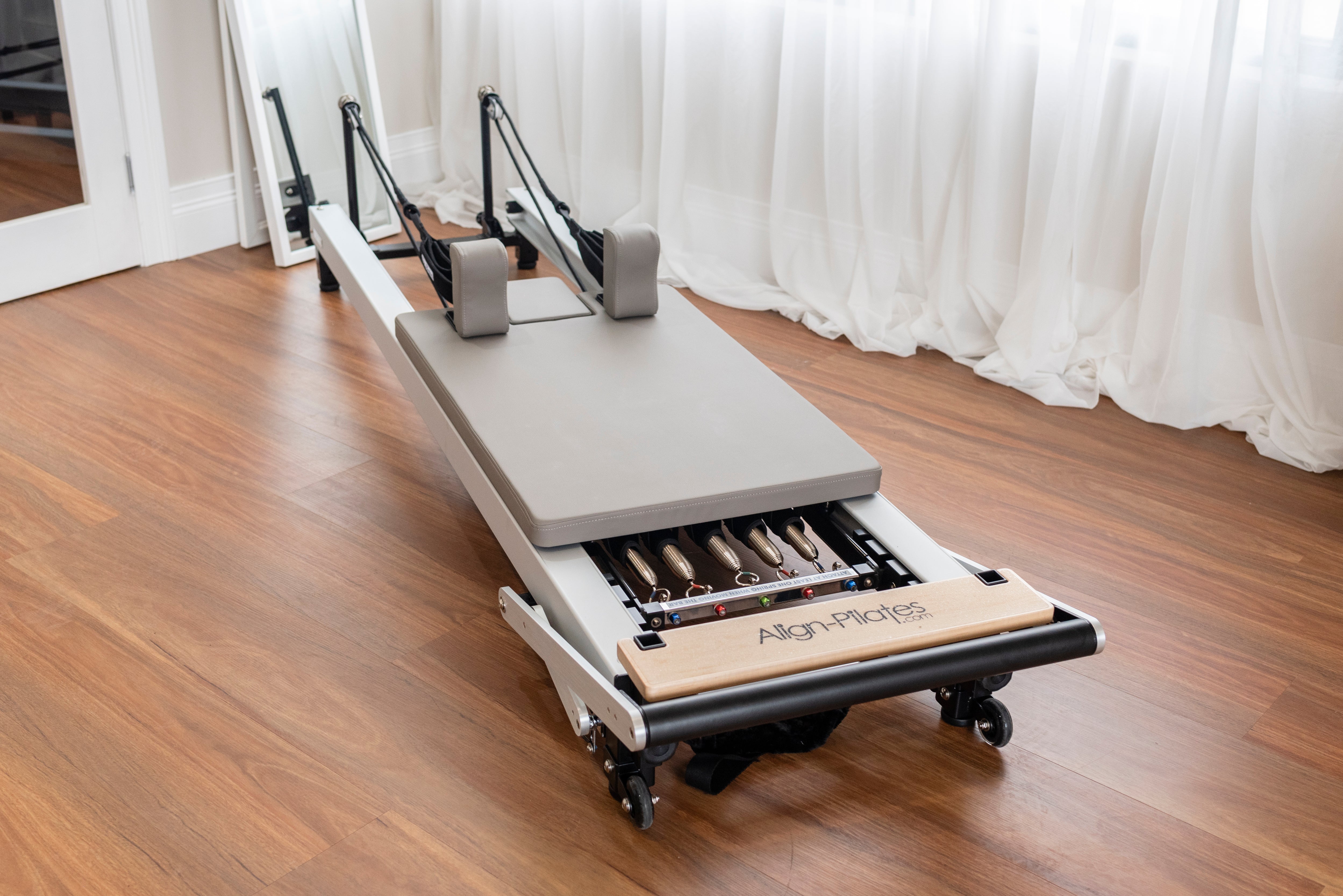 Align Pilates reformers setup in studio