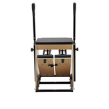 Series of Wunda Chair variations with wooden frame and padded seat