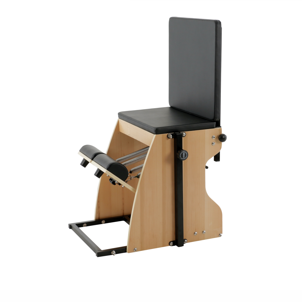 Compact wooden Pilates Wunda Chair variations