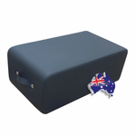 Black Pilates reformer accessory box with logo